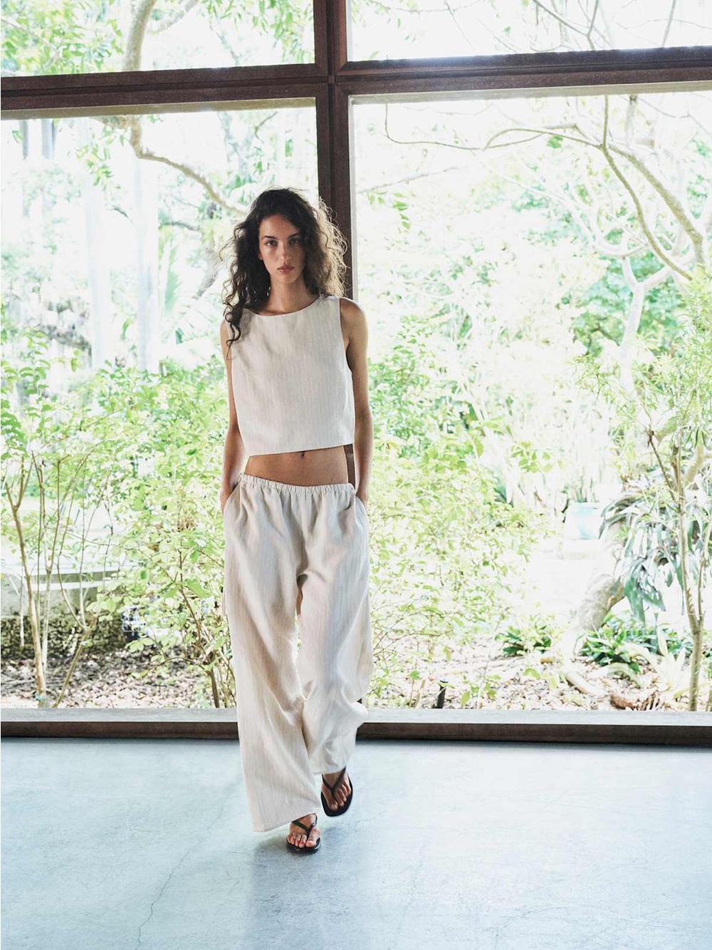nwot Aritzia Artisan Pant - CruiseLinen™  31” reg Strp Ntrl Ecr/Ok xl xxl read!